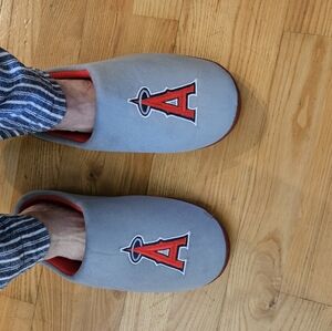 LA Angels Red and Gray Slippers